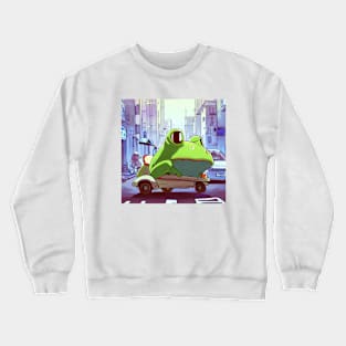 Cartoon anime Frog in Japan street Kawaii Crewneck Sweatshirt